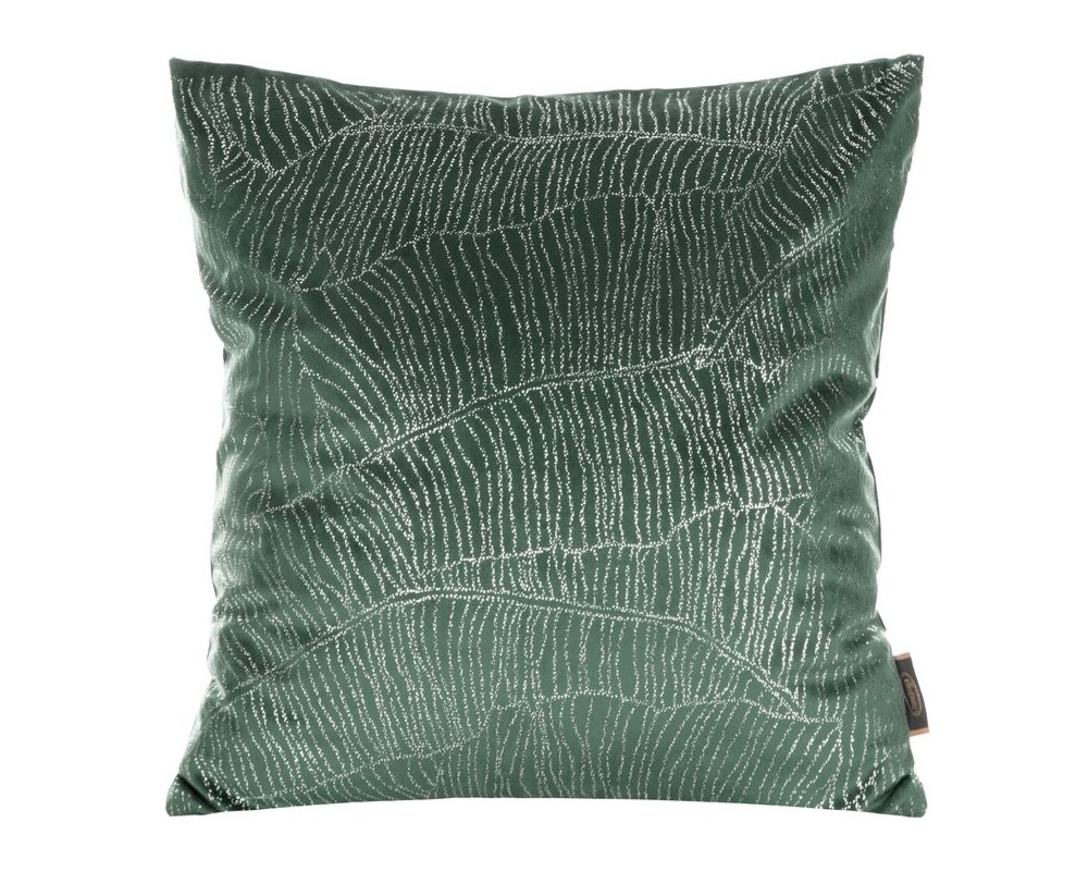 Zamatová obliečka na vankúš - Blink 13, zelená s lesklým vzorom  45 x 45 cm